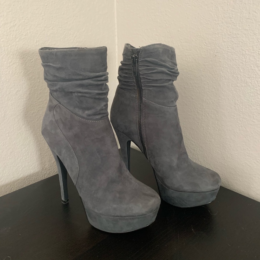 Gray Aldo booties size 36